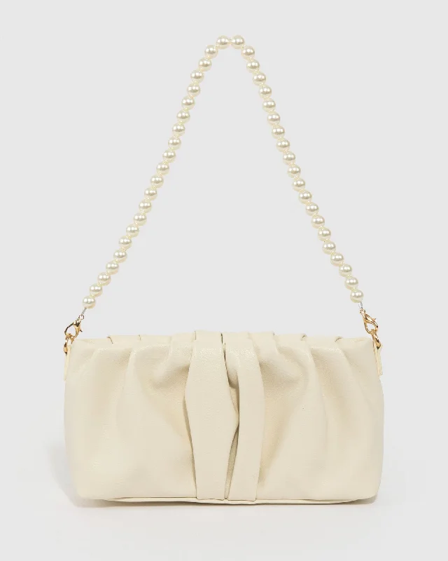 Bags For Minimalist And Functional Design Ivory Lilyana Pearl Shoulder Bag