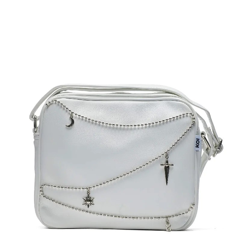 Vintage-Inspired Jinx Mystic Charm White Shoulder Bag