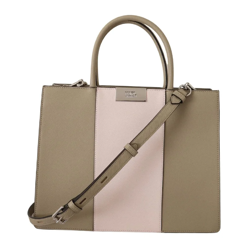 Eco-Friendly And Discounted Bags Karl Lagerfeld Elegant Sage Green Tote Shoulder Bag