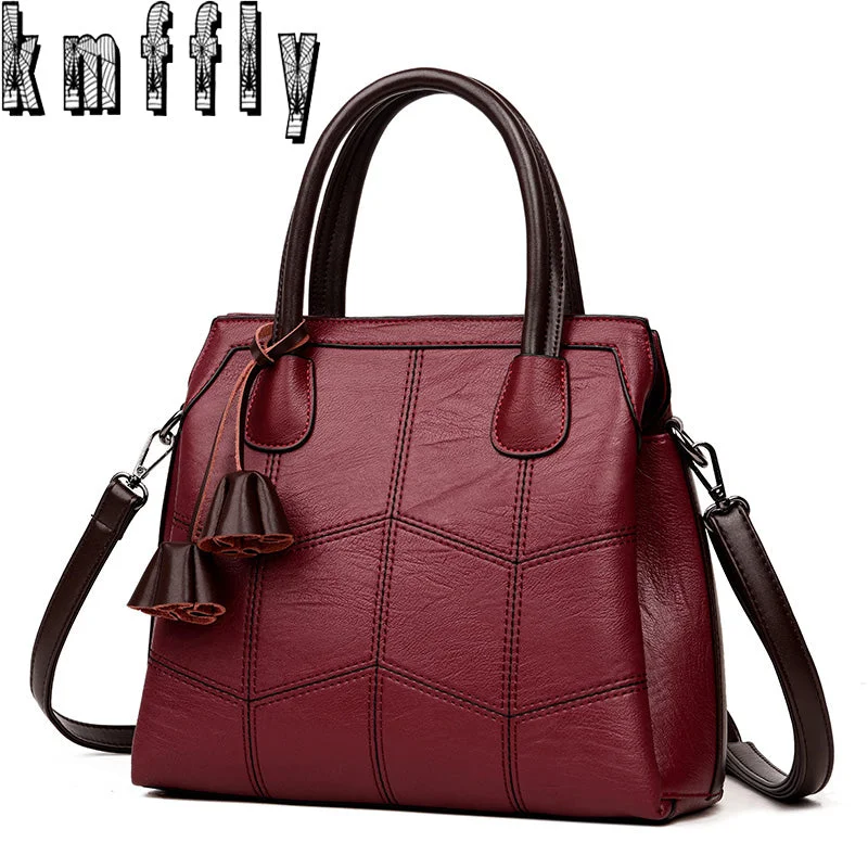 Luxurious Bags With Limited-Time Offers KMFFLY Brand Women Bags Genuine Leather Bags 2018 fashion Women Handbags High Quality Sheepskin Shoulder Bags Ladies Sac A Main