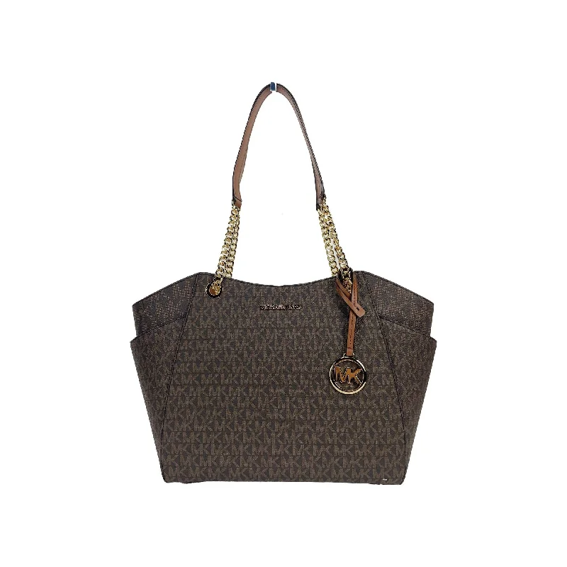 Luxurious Bags With Limited-Time Offers Michael Kors Jet Set Large Chain Brown Shoulder Tote Bag