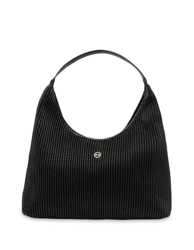 Chic Bags For Office Professionals And Urban Dwellers Mocha Serena Soft Shoulder Bag- Black