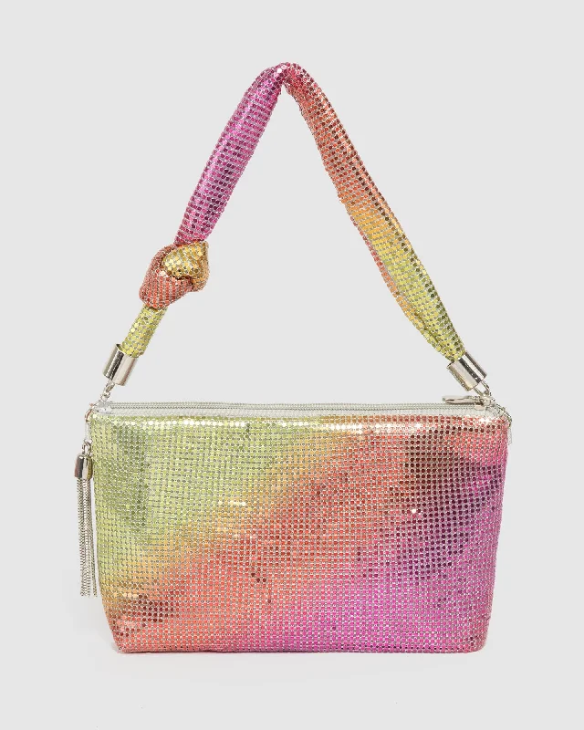 Functional Bags For Busy Moms And Dads Multi Colour Amelia Chain Mail Shoulder Bag