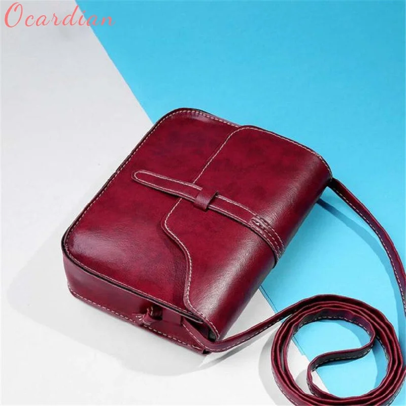 Inspired Bags For Modern Sophistication Ocardian Band bolsa feminina Vintage Purse Bag Leather Cross Body Shoulder Messenger Bag bags for women 2017 03#1020