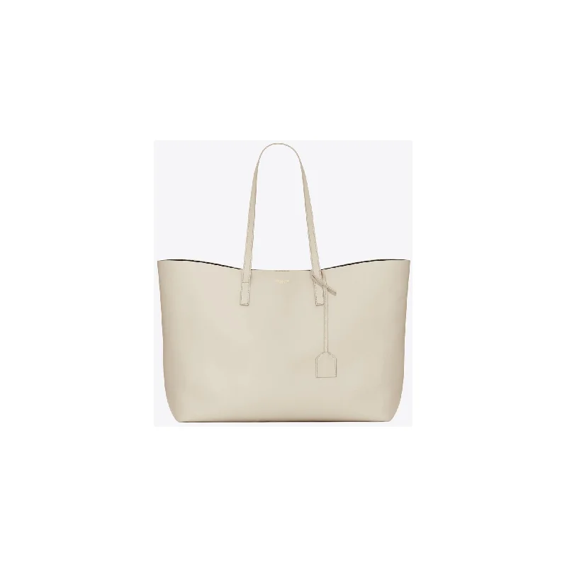 Stylish And Affordable Bags For Every Occasion Saint Laurent White Calf Leather Tote Shoulder Bag