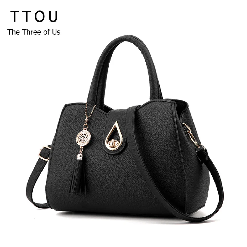 Anti-Theft And Budget-Friendly Bags TTOU Women Tassel Pendant Handbag Water Droplets Sequined Messenger Bag High Capacity Shell Shoulder Bag Female