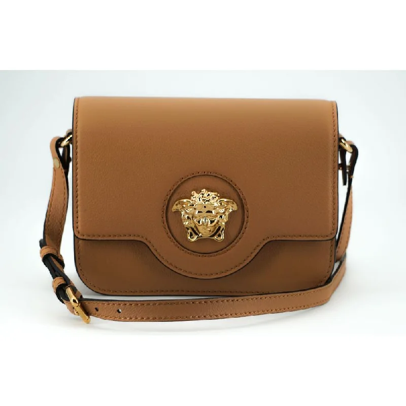 Retro Lovers Versace Elegant Calf Leather Shoulder Bag in Brown