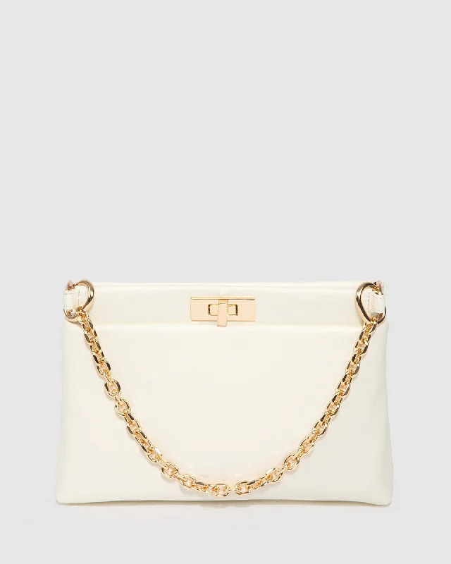 Discounted Designer Bags On Sale White Lorelie Chain Shoulder Bag