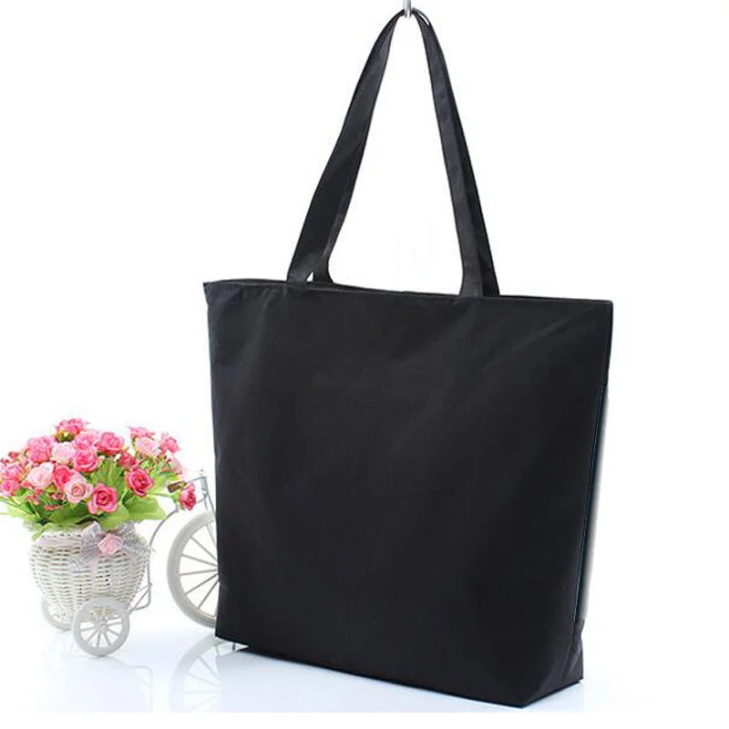 Flash Sales On Premium And High-Quality Bags Wholesale Blank Women's Casual Tote bag Durable Canvas Shoulder Bag White Black Color Shopping Bags  Plain Handbag