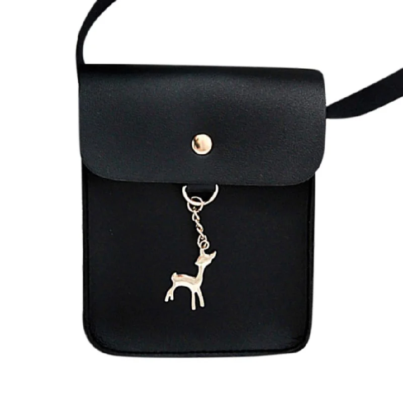 Black Friday Deals On Stylish Handbags Women's Vintage Small Deer Pendant Leather Crossbody Shoulder Bag Zero Bag Flap Bag Dropshipping Wholesale #Y