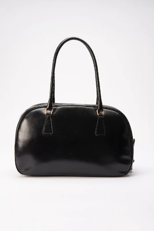 Inspired Bags For High-End Fashion A vintage 90's Prada Black Leather Shoulder Bag