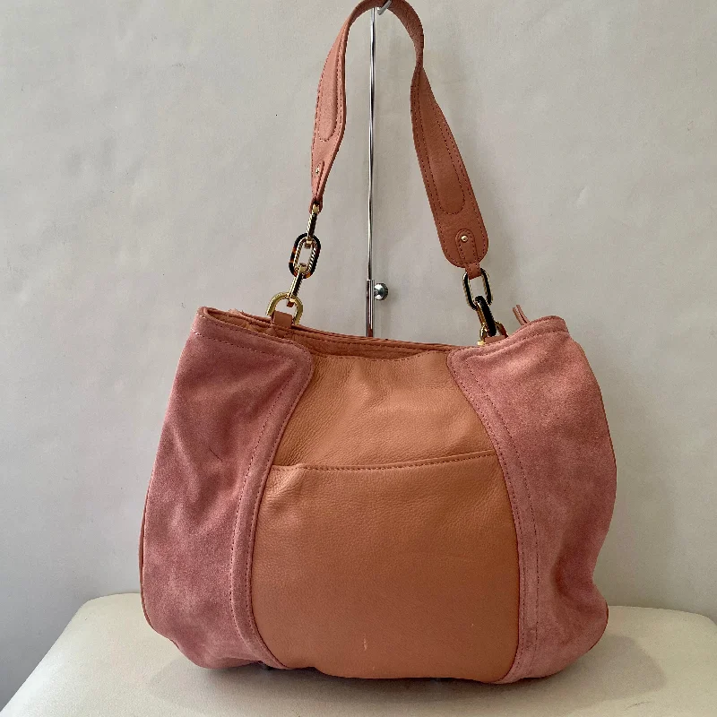 Cyber Monday Discounts On Bags B.MAKOWSKY Leather and Suede Shoulder Bag Pink