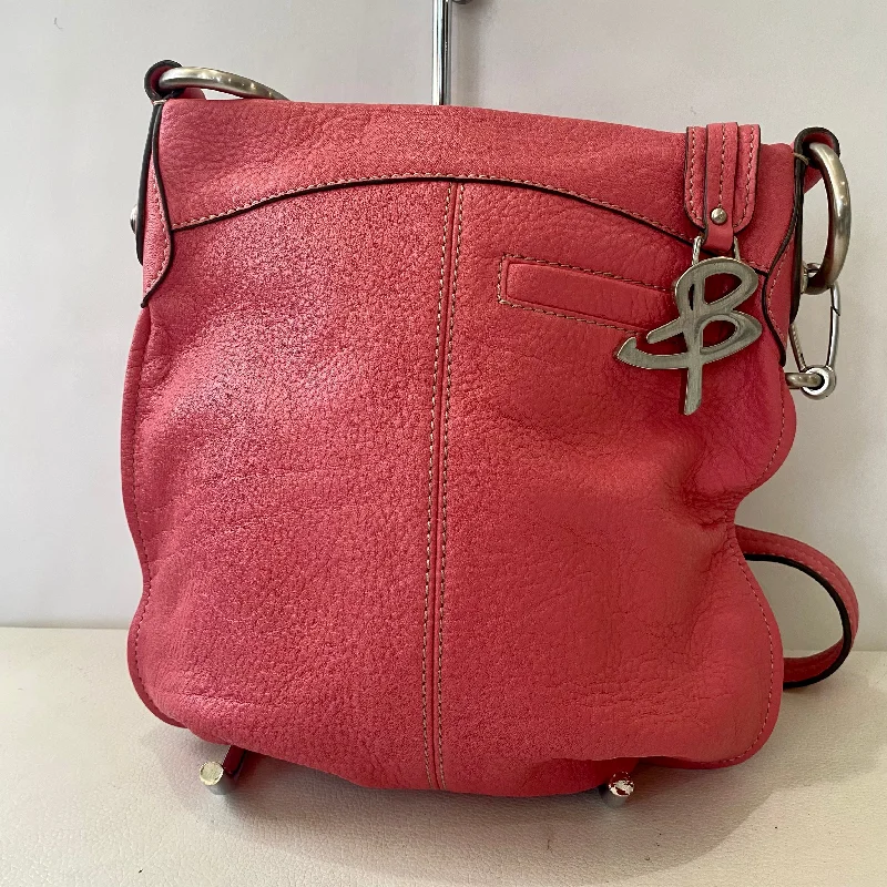 Seasonal Clearance Bags For Summer B. MAKOWSKY Leather Shoulder Bag/ Crossbody Pink