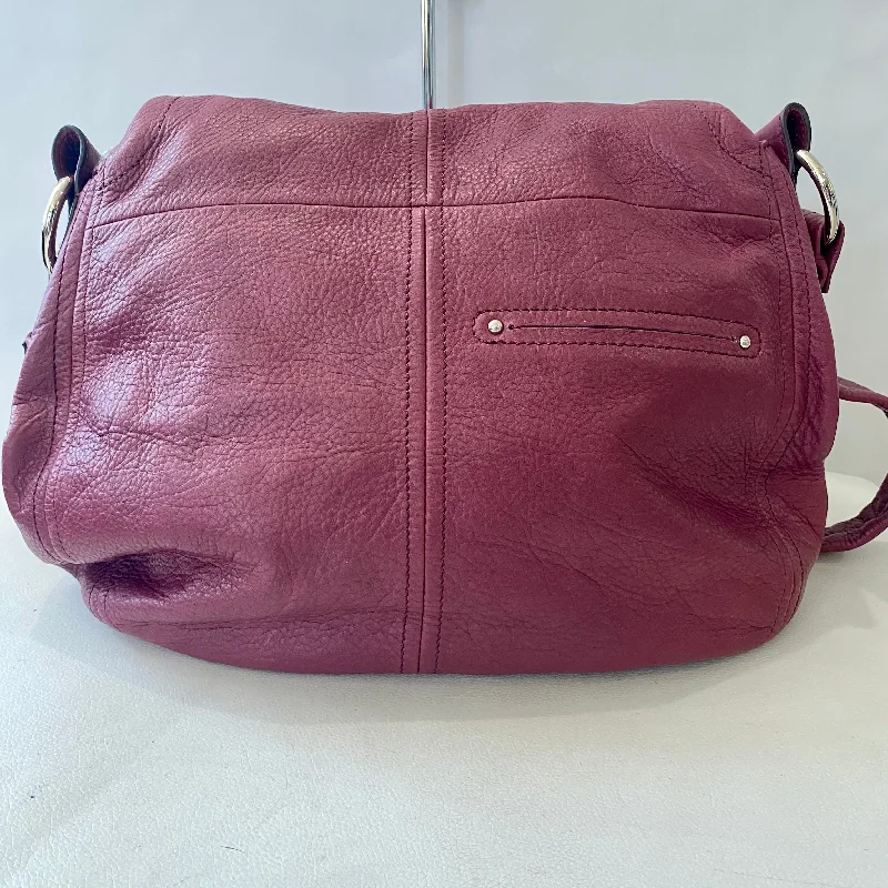 Luxury Bags On Sale B. MAKOWSKY Leather Shoulder Bag Magenta