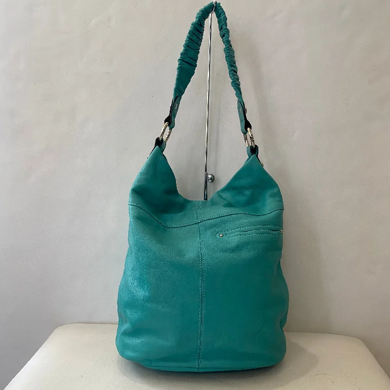 Limited-Time Offer On Trendy Bags B. MAKOWSKY Leather Shoulder Bag Teal