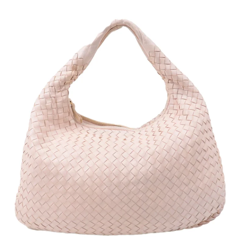 Clearance-Priced Bags BOTTEGA VENETA Hobo Intrecciato Leather Shoulder Bag Beige 115653