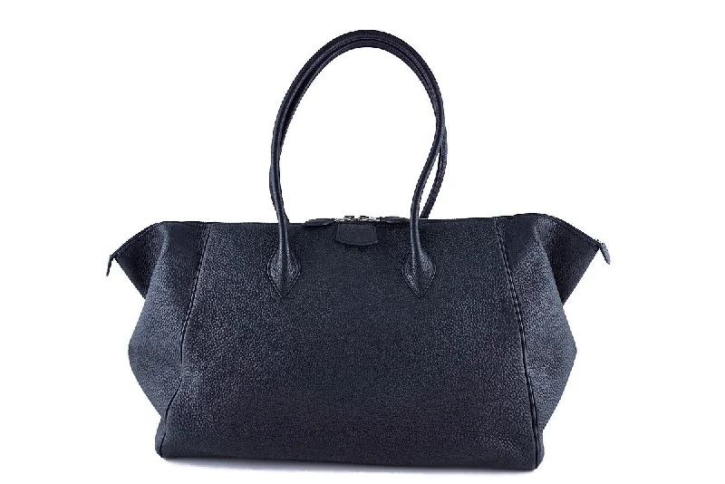 Lightweight And Functional Bags For Travel And Work Hermes Black 37/40cm Paris Bombay Shoulder Tote Bag, "O" stamp Togo