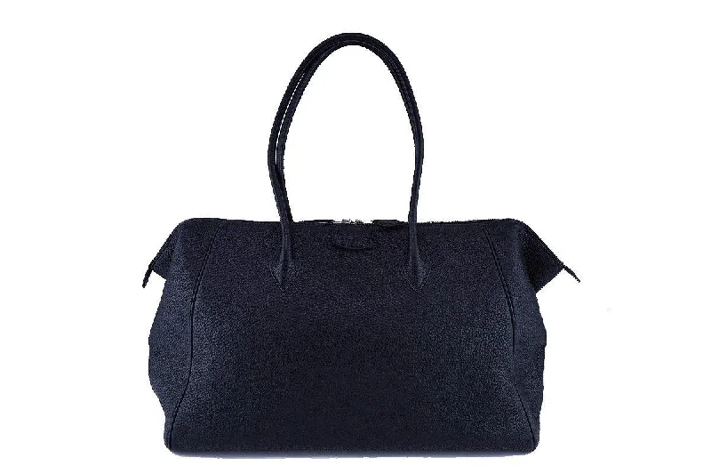 Edgy Bags For Bold And Daring Fashionistas Hermes Black Clemence 37cm Paris Bombay Shoulder Tote Bag