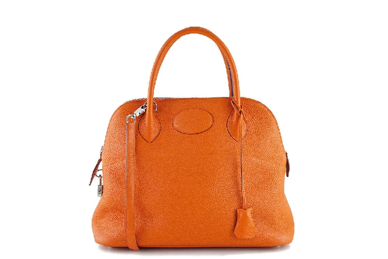 Designer Bags For Luxury Collectors With Offers Hermes Orange 31cm Bolide Shoulder Tote Bag, "P" stamp PHW