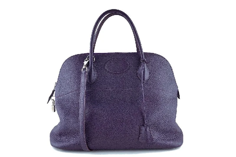 Lightweight Bags With Clearance Prices Hermes Raisin Purple 35/37cm Mou Bolide Shoulder Tote Bag