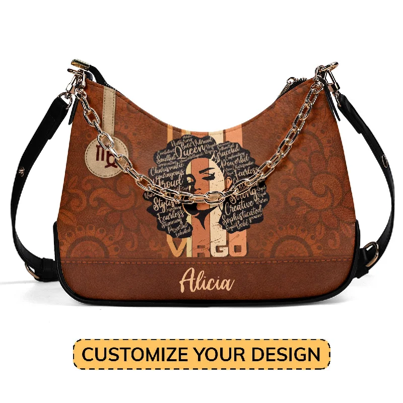 Spacious Bags With Holiday Promotions Horoscope - Personalized Chain Shoulder Bag SBCSBNUN906T