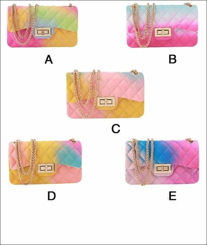 Cozy Handbags With Clearance Prices Rainbow Jelly Shoulder Bag