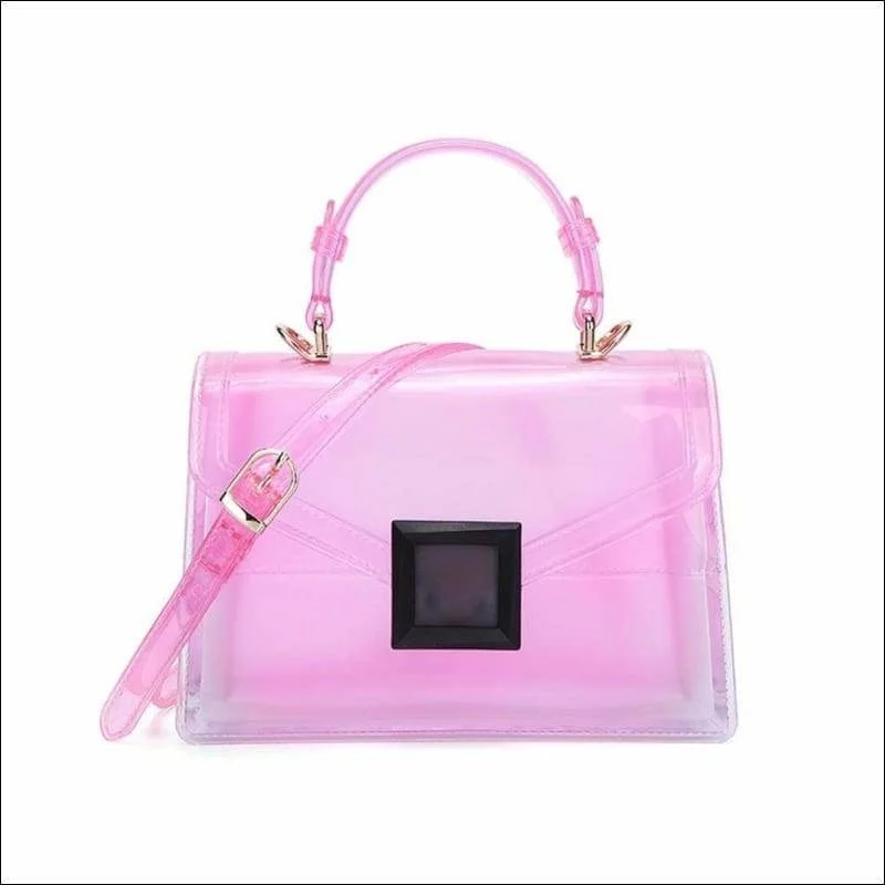 Elegant New Year Party Bags With Flash Sales Womens Transparent Jelly Top Handle Cross Body Shoulder Bag