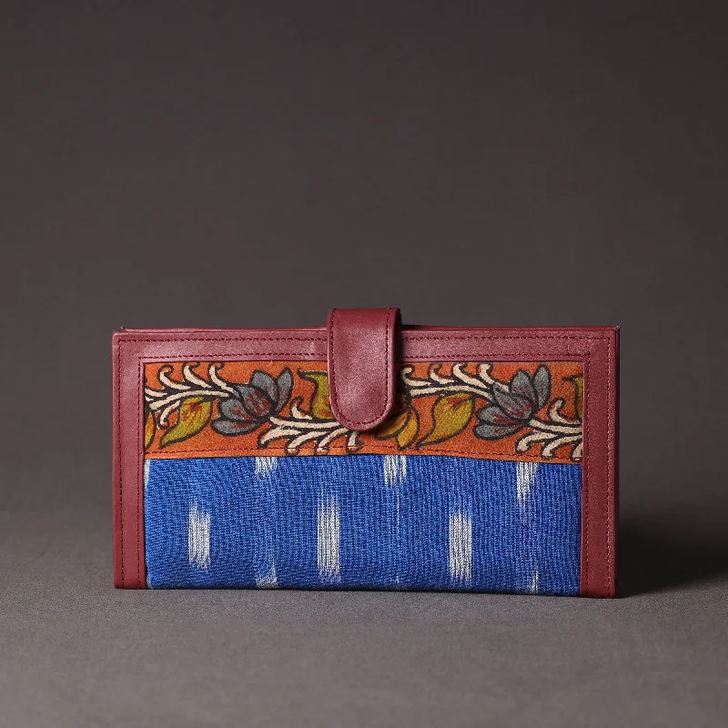 Sleek And Seasonal Sale Bags Blue - Handpainted Kalamkari Natural Dyed Cotton Clutch