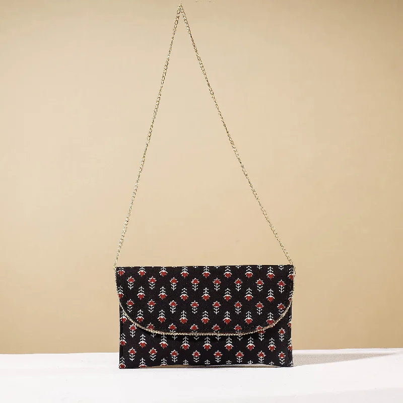 Trendy Bags For Teenage Girls Black - Marudhara Printed Sling Clutch Wallet