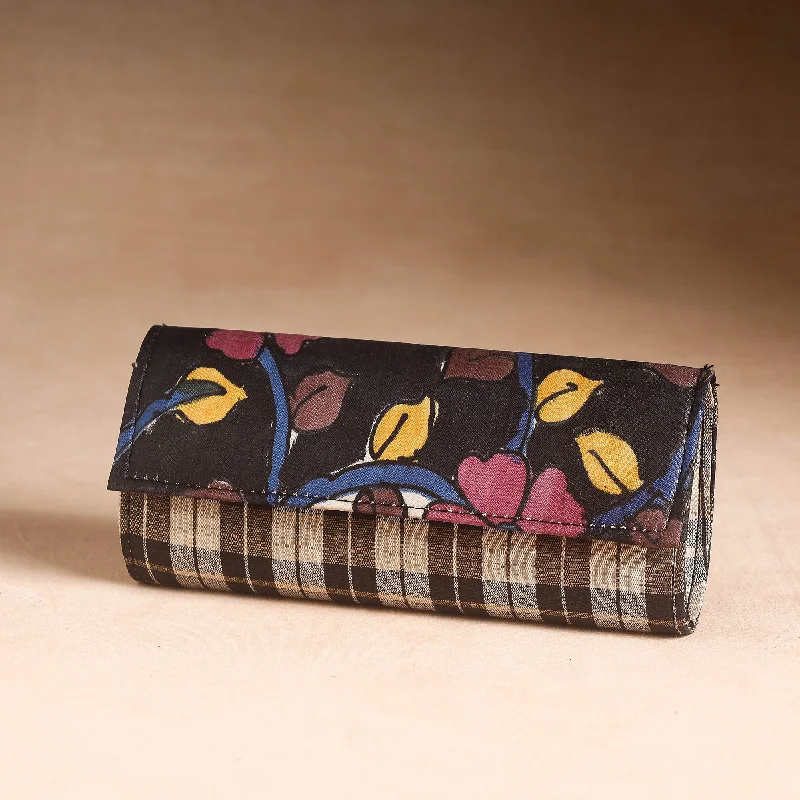 Bags For Sporty And Athletic Styles Black - Handcrafted Printed Cotton Clutch