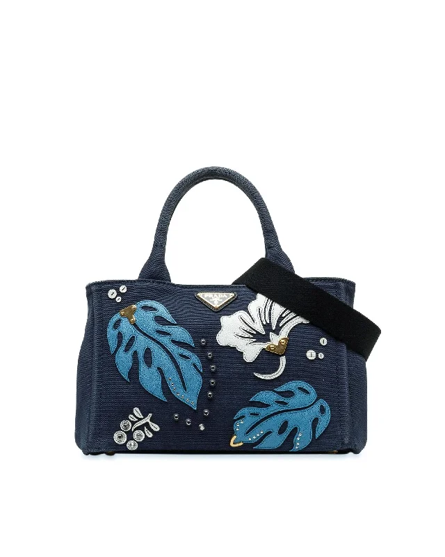 Eco-Friendly And Discounted Bags Canvas Satchel with Leather Appliques