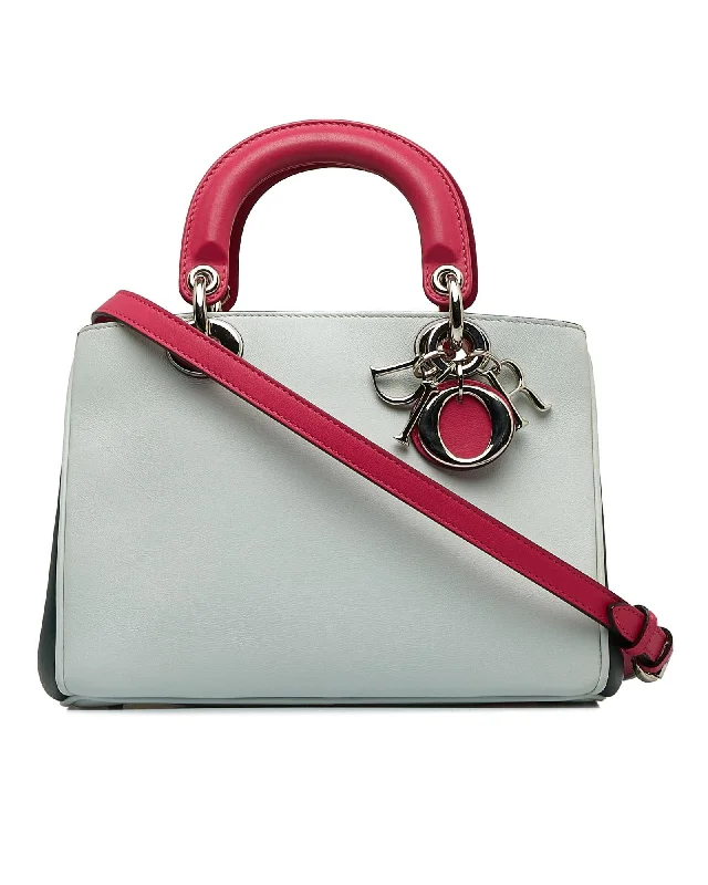 Bag Deals Tricolor Leather Satchel with Magnetic Closure