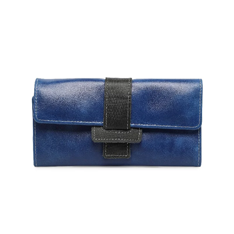 Cyber Monday Discounts On Bags Arabica Women's Genuine Leather Clutch - Blue