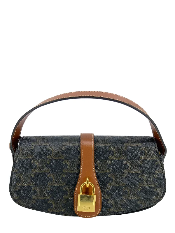 Bag Deals CELINE Triomphe Tabou Clutch on a Strap Bag