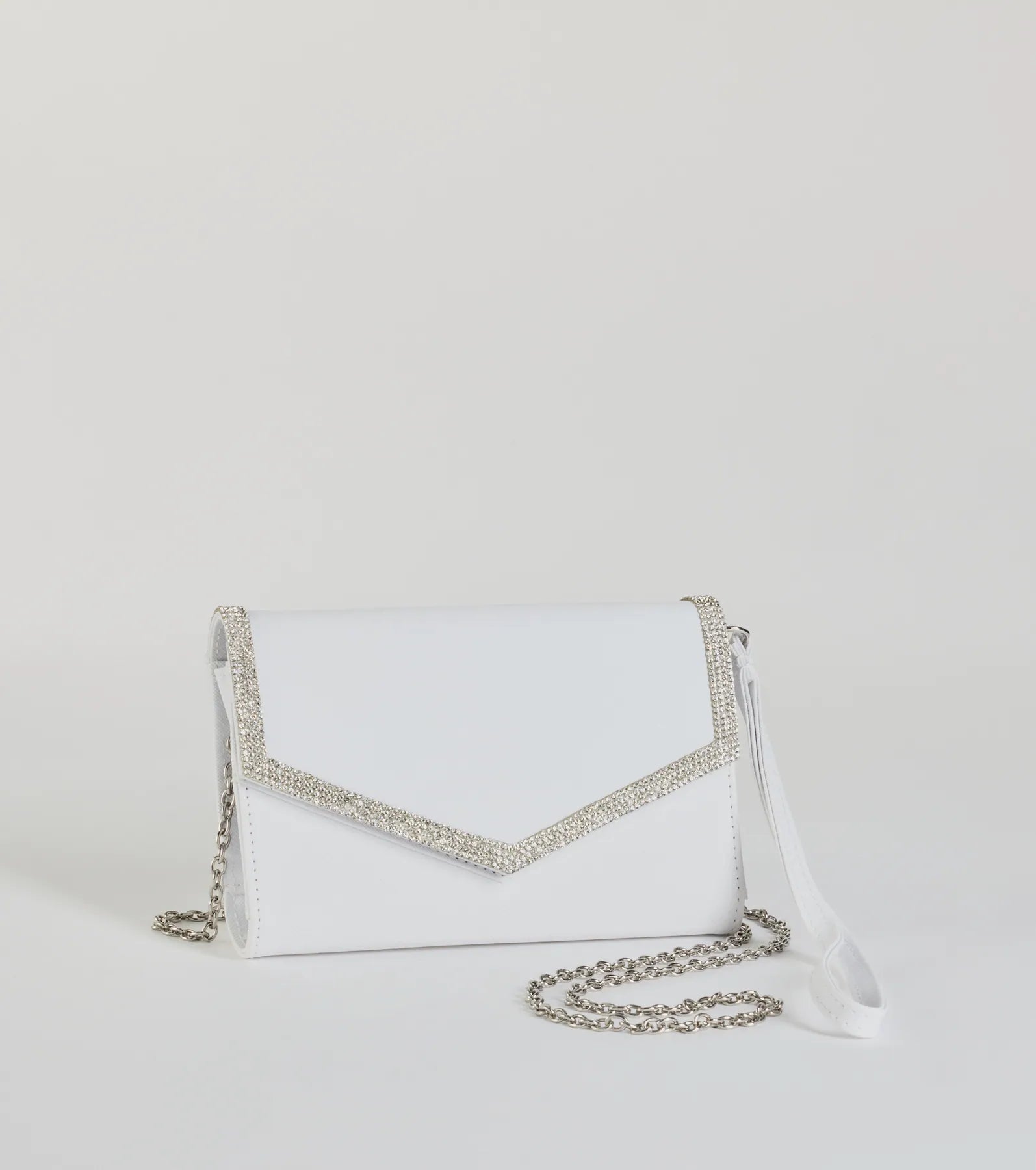 Luxurious Bags With Limited-Time Offers Chic Shimmer Rhinestone Trim Envelope Clutch