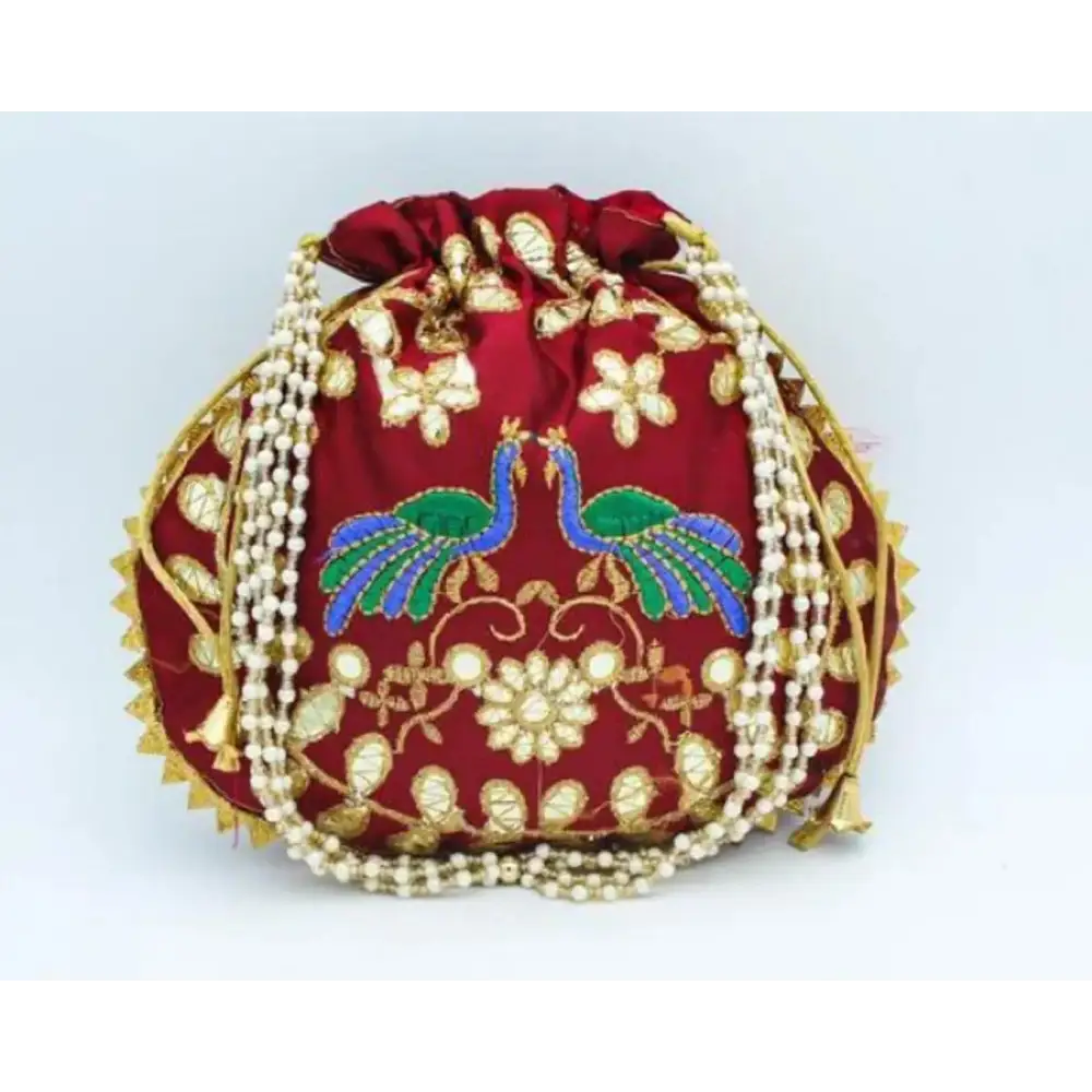 Genuine Bags On Clearance Sale Fancy Embroidered Potli Bag For Women