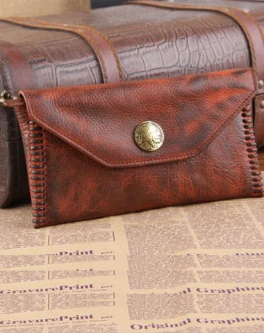 Tote Bag For Office Use Genuine Leather Mens Cool Biker Chain Wallet Long Leather Wallet Slim Clutch Wristlet Wallet for Men