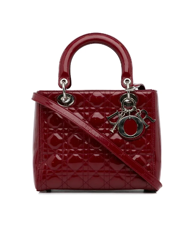 Seasonal Clearance Bags For Summer Quilted Patent Leather Top-Handle Bag.