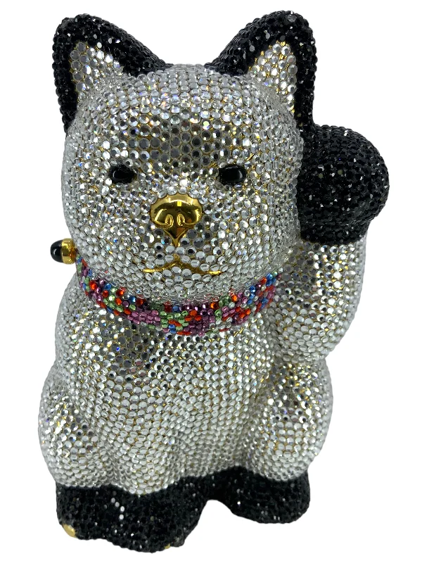 Affordable Bags For Budget Shoppers Judith Leiber Swarovski Crystal Maneki Neko Lucky Cat Minaudiere Evening Bag