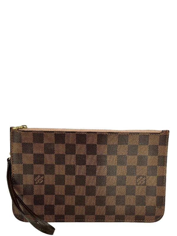 Stylish Bags With Discounts LOUIS VUITTON Damier Ebene Neverfull Pochette