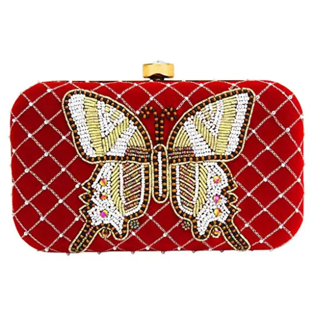 Scratch-Resistant And Luxury Sale Bags MaFs Womens Clutch, Red