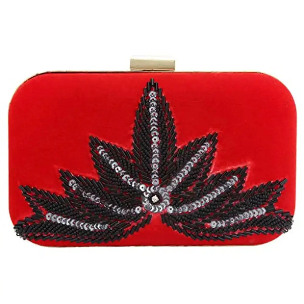 New Year Party Bag For Celebrations MaFs Womens Clutch, Red