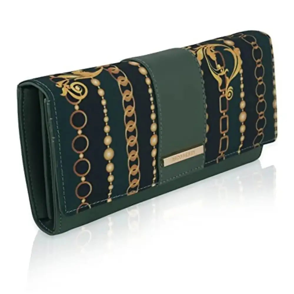 Sleek And Seasonal Sale Bags Nicoberry Women's Girl's Fancy Wallet Clutches Under 500 (Green)