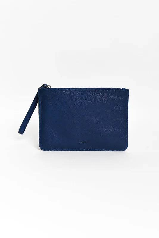 Bold And Flash-Sale Bags Queens Blue Leather Clutch