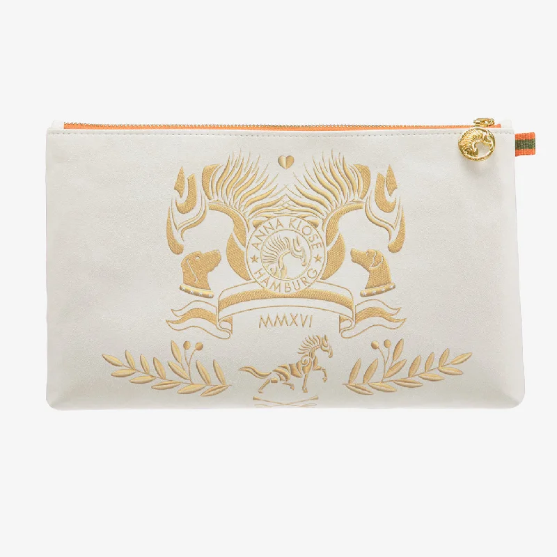 Eco-Friendly Bags With Promotions Clutch "Wellington Blond" with golden print