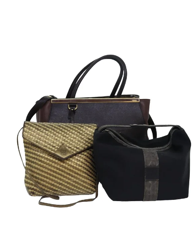 Limited-Time Offers On Trendy And Stylish Bags Elegant Leather Shoulder Handbag 3-Piece Set with Gold Accents