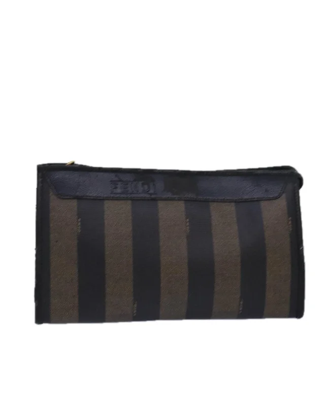 Vibrant Bags With Discounts Pequin Canvas Clutch Bag with Metal Accents