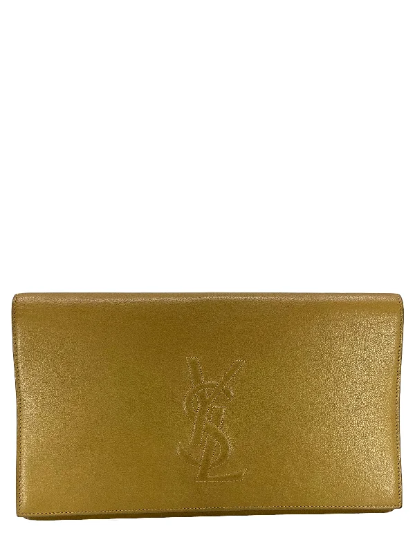 High-Quality Bags On Flash Sale Vintage Yves Saint Laurent Brown Clutch