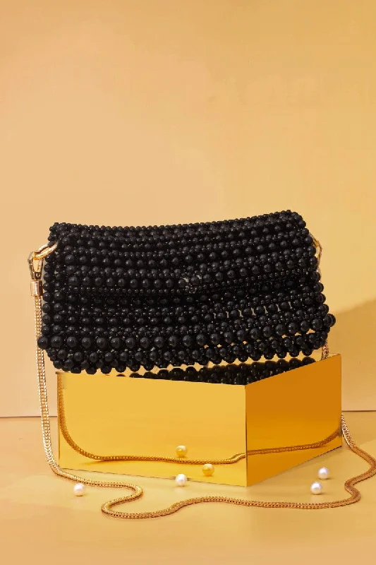 Luxurious Bags With Limited-Time Offers Viola Pearl Purse - Black