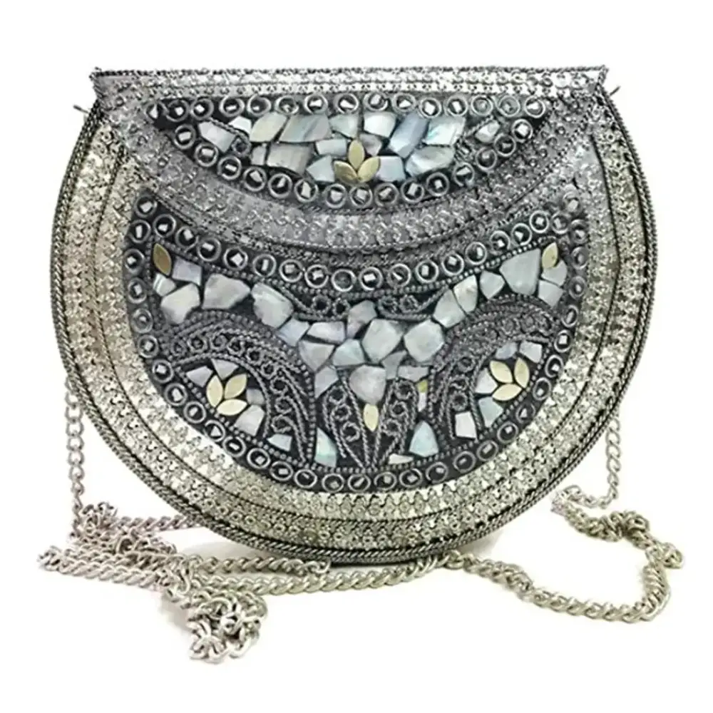 Handbag For Fashion Womens Metal Mosaic St Clutch